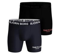 Herren Boxershorts Björn Borg Performance Boxer 2P - Schwarz (S)