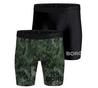 Herren Boxershorts Björn Borg Performance Boxer Long Shorts 2P - multicolor - Mehrfarbig (S)