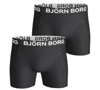 Herren Boxershorts Björn Borg Shorts Solid 2P - black - Schwarz (S)