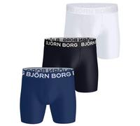 Herren Boxershorts Björn Borg Sports Microfiber 3P - blue/navy/white - Mehrfarbig (XL)