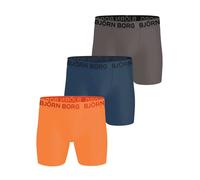 Herren Boxershorts Björn Borg Sports Microfiber 3P - blue/orange/grey - Mehrfarbig (XXL)