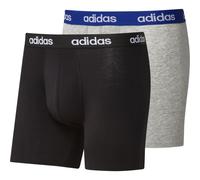 Herren Boxershorts Bokserki Adidas Linear Brief 2P - black/medium grey heather - Mehrfarbig (S)