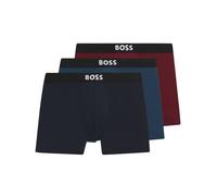 BOSS Dreier-Pack Boxershorts aus Stretch-Baumwolle - Style BoxerBr 3P BOSS ONE, 50544272 Blau / Rot / Schwarz L