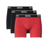 Boxershorts BOSS, Herren, Gr. L, 3 Stk., open blau 463, Jersey, Obermaterial: 95% Baumwolle, 5% Elasthan, unifarben, körpernah, Unterhosen, aus bequemer Stretch-Baumwolle, körpernah, mittlere Bundhöhe