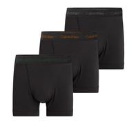 Herren Boxershorts Calvin Klein Cotton Stretch Trunk 3P - b-faded grey-samba/evergreen logo - Grau (S)