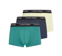 Herren Boxershorts Calvin Klein Low Rise Trunk Microfiber Stretch 3P - ink/pale lime lemon/lively teal - Mehrfarbig (XL)