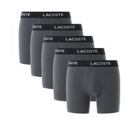 Herren Boxershorts Lacoste Cotton Jersey Trunks 5P - grey - Grau (M)