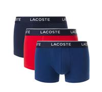 Herren Boxershorts Lacoste Cotton Stretch Jersey 3P - black/red/dark blue - Mehrfarbig (S)