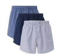 LACOSTE Boxershorts Herren Baumwolle blau gemustert, M