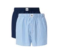 Herren Boxershorts Lacoste Cotton Woven 2P - navy blue/white - Blau (L)