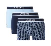 Herren Boxershorts Lacoste Mit Monogrann Trunks 3P - navy blue/blue - Blau (XL)