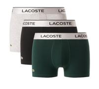Herren Boxershorts Lacoste Silver Waist Short Trunks 3P - black/pine green/grey melange - Mehrfarbig (S)