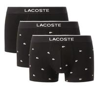 Lacoste Printed Stretch Boxershorts schwarz/weiß (3er-Pack) - L