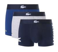 Lacoste Stretch Cotton Logo Boxershorts marineblau/weiß (3er-Pack) - M