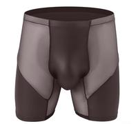 Herren Boxershorts Lang Bein Atmungsaktiv Pouch Unterwäsche