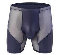 Herren Boxershorts Lang Bein Atmungsaktiv Pouch Unterwäsche