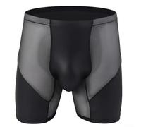 Herren Boxershorts Lang Bein Atmungsaktiv Pouch Unterwäsche