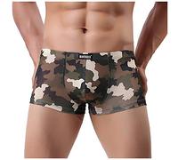 Herren Boxershorts Militär Camouflage Retroshorts Tarn Unterwäsche Hipster Unterhosen Boxer Unterhose Niedrige Taille Bequem und Atmungsaktiv Größen M-2XL