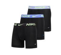 Boxershorts NIKE UNDERWEAR "BOXER BRIEF 3PK", Herren, Gr. M, 3 Stk., ewe schwarz, lght thistle, saphir, anthracit, Jersey, Obermaterial: 90% Polyester, 10% Elasthan, unifarben, körpernah, Unterhosen,