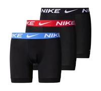 Boxer NIKE UNDERWEAR "BOXER BRIEF 3PK", Herren, Gr. XL, 3 Stk., schwarz (schwarz, uni rot, blau crystal, schwarz wb), Jersey, Obermaterial: 92% Polyester, 8% Elasthan, körpernah, Unterhosen, mit Logo-