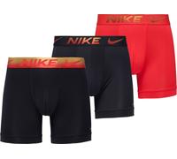 Herren Boxershorts Nike Dri-Fit Essential Micro Brief 3P - university red/black/metallic gradient - Mehrfarbig (M)