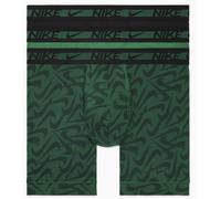 Herren Boxershorts Nike Dri-Fit Ultra Stretch Micro Boxer Brief 3P - malachite geo swoosh/black/malac - Grün (S)