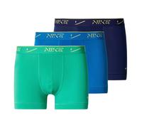 Herren Boxershorts Nike Essential Cotton Stretch Trunk 3P - green/brilliant blue/blue - Mehrfarbig (XL)