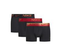 Herren Boxershorts Nike Essential Micro 3P - black/red/metallic gradient - Schwarz (M)