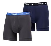 Herren Boxershorts Nike Everyday Cotton Stretch Boxer Brief 2P - anthracite/obsidian - Mehrfarbig (S)
