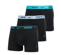 Herren Boxershorts Nike Everyday Cotton Stretch Trunk 3P - black/light armory blue/dusty cactus - Schwarz (S)