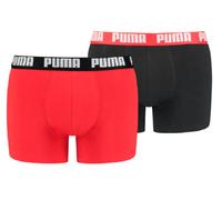 Herren Boxershorts Puma Basic Boxer 2P - red/black - Mehrfarbig (S)
