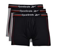 Herren Boxershorts Reebok Mens Sports Trunk JARVIS 3P - black/grey marl/vector red - Schwarz (M)