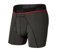 Herren-Boxershorts SAXX Kinetic HD Boxer Brief grau Feed Stripe II S