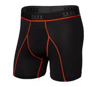 Herren-Boxershorts Saxx Kinetic Light-Compression Mesh Boxer Brf Schwarz/Zinnoberrot S
