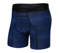 Herren-Boxershorts Saxx Kinetic Light-Compression Mesh Boxer Brf Variegated Stripe-Blau S