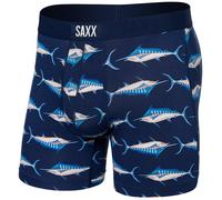 Herren Boxershorts SAXX Vibe Super Soft Boxer Brief marlin matrix-midnight S