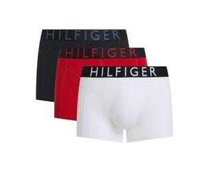 Herren Boxershorts Tommy Hilfiger Cotton 3P - medium red/tommy white/desert sky - Mehrfarbig (M)