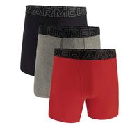 Under Armour Herren Boxer Shorts Under Armour Perf Tech Solid 6in 3Pack Red M