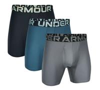 Herren Boxershorts Under Armour Performance Tech 6in Boxerjock 3P - blue/grey/black - Schwarz, Blau, Grau (M)