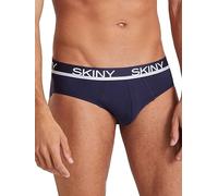 SKINY Herren Slips 3er Pack - Brasil Briefs, Unterwäsche Set, Cotton Stretch Blau M