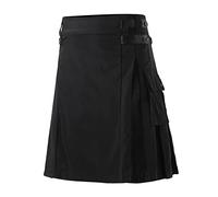Herren Bunt Karierter Rock Klassischer Mittelalterliche Gothic Kilt kurzer Schottenrock Männer Kostüm Herren Retro Rock Hose Schottland Mode Kendo Taschenröcke Schottische Kleidung Party