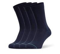 Herren Business Premium Socken aus feinster merzerisierter Baumwolle Uni Dunkelblau 4 Paar Größe 43-46