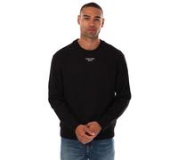Herren Calvin Klein Jeans Relaxed Baumwoll-Terry Sweatshirt in Schwarz 2XL