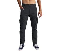 Herren Cargo Hose Stretch Klassische Männer Business Freizeit Cargo Arbeitshose Taille viele Farben Baumwoll Outdoorhose geschnittene Relaxed Fit Cargo-Hose Größe 32W-44W (32W / 34L, Dunkelgrau)
