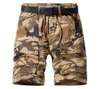 Herren Cargo Shorts Und Modische Elastische Arbeitskleidung Für Herren Dünne Lockere Atmungsaktive Arbeitshose Mit Kurze Hose Arbeitshosen Männer Stretch Cargohose Kurz Hosen Baggy Bermuda Gelb 3XL