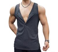 Herren Casual Button für top Stretch Polyester Sommer Shirt XL | Für Sport und Fitness, Atmungsaktiv & Dehnbar, Ideal für Männer, 90% Polyester Mix, Größen L-3XL