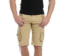 Herren Casual Multi Taschen Outdoor Armee Arbeit Casual Short Kaki 32