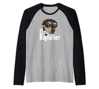 Herren Chihuahua Dog Dad The Dog Father Chiwawa Dad Black and Tan Raglan