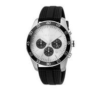 Herren Chronograph mit schwarzem Silikonband