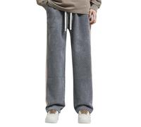 Herren Cordhose, erweiterbare Taille, Baggy-Hose, lockere Passform, Jogginghose Herren, High Waist Sweatpants, Sporthose, Atmungsaktiv Sommerhose, Unifarben Lockere Outdoorhose, Baumwolle